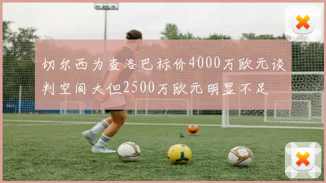 切尔西为查洛巴标价4000万欧元谈判空间大但2500万欧元明显不足